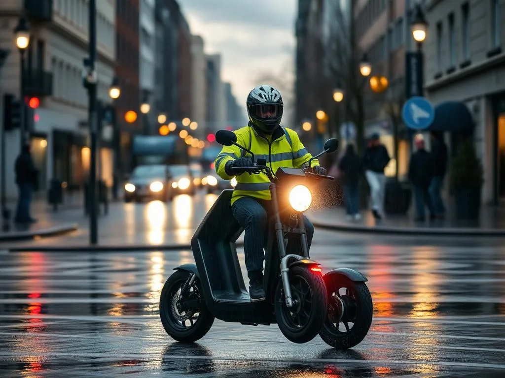 Elscooter på vintern: säkerhet och regler